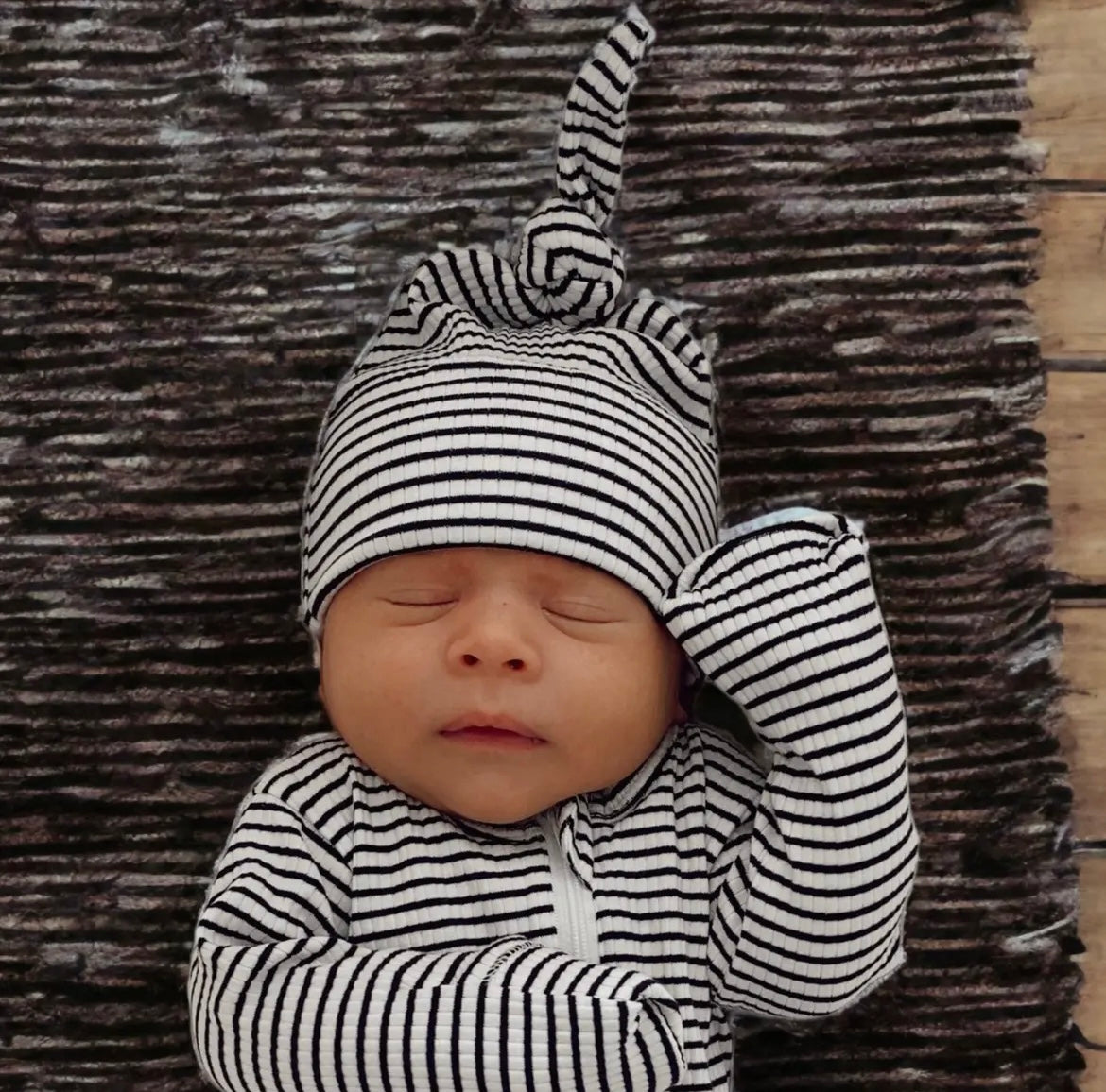 Black Stripe Beanie