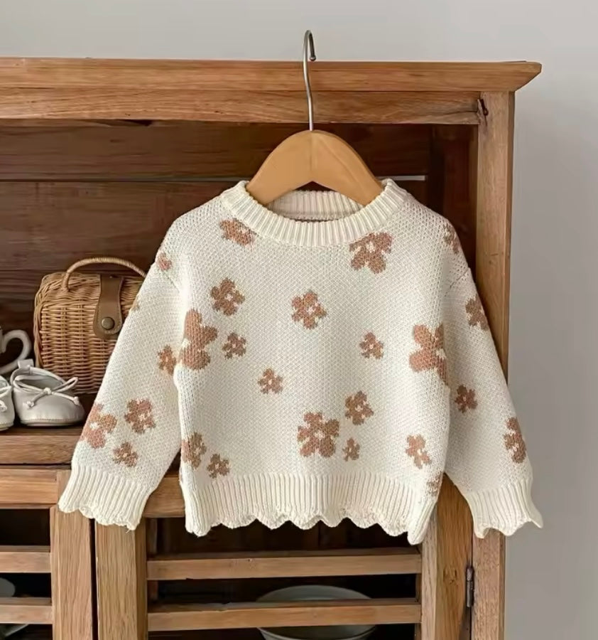 Baby Girl Flower Sweater