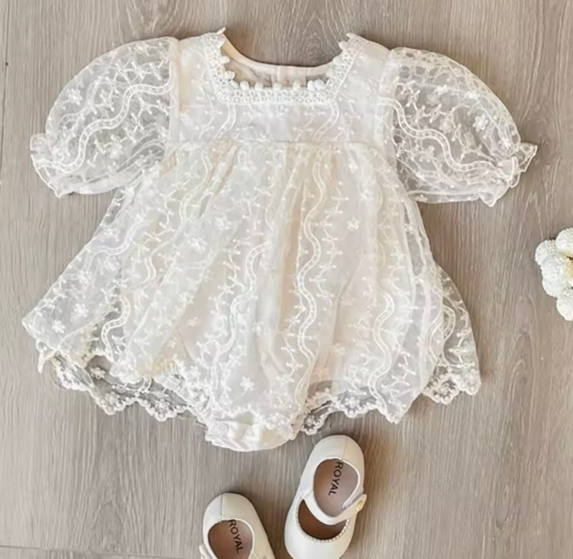 Girl Tutu Lace Cream Dress