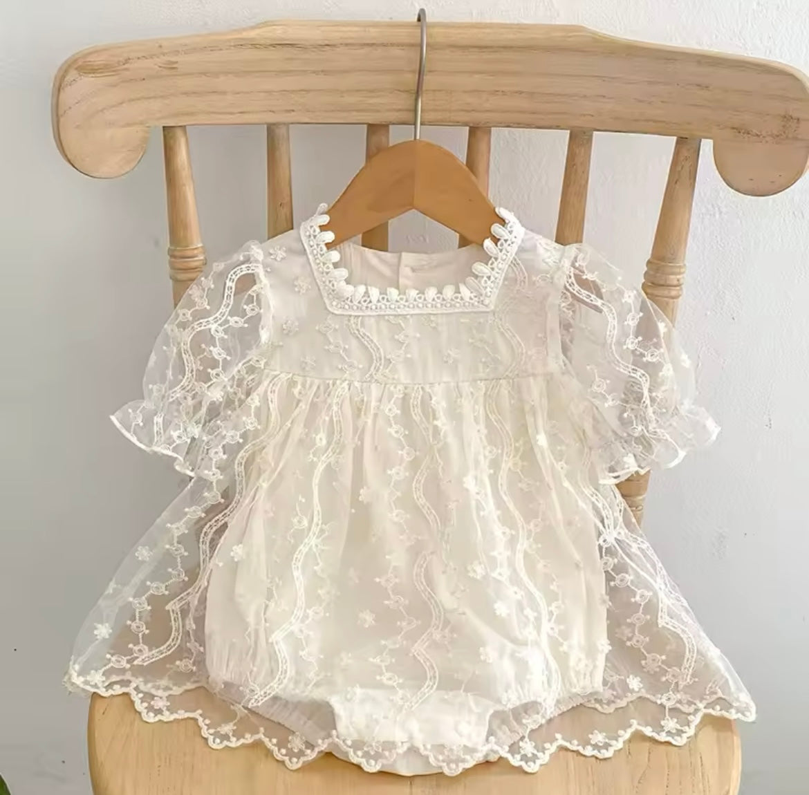 Girl Tutu Lace Cream Dress