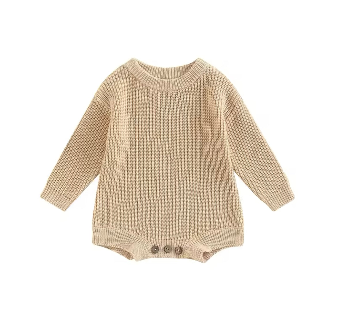 Baby Girl Knit Long Sleeve Sweater Romper
