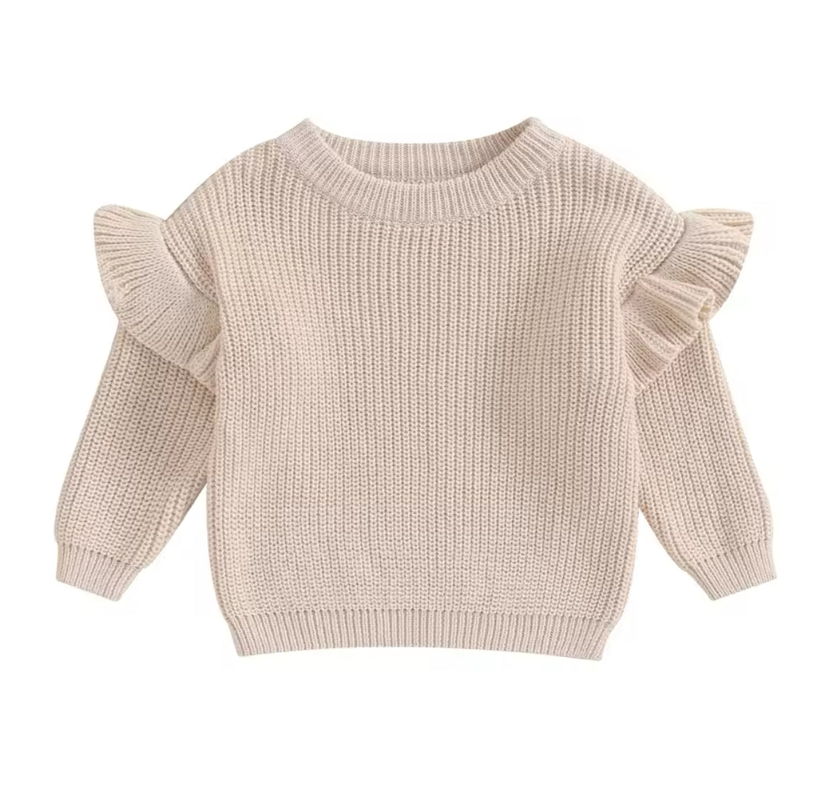 Baby Girl Knit Ruffle Sleeve Sweater