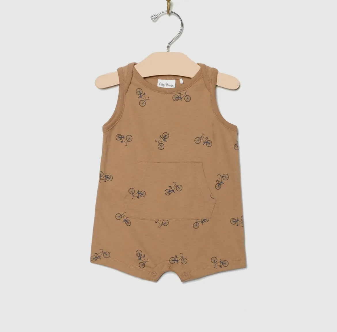 Boy Rust Tank Bike Romper