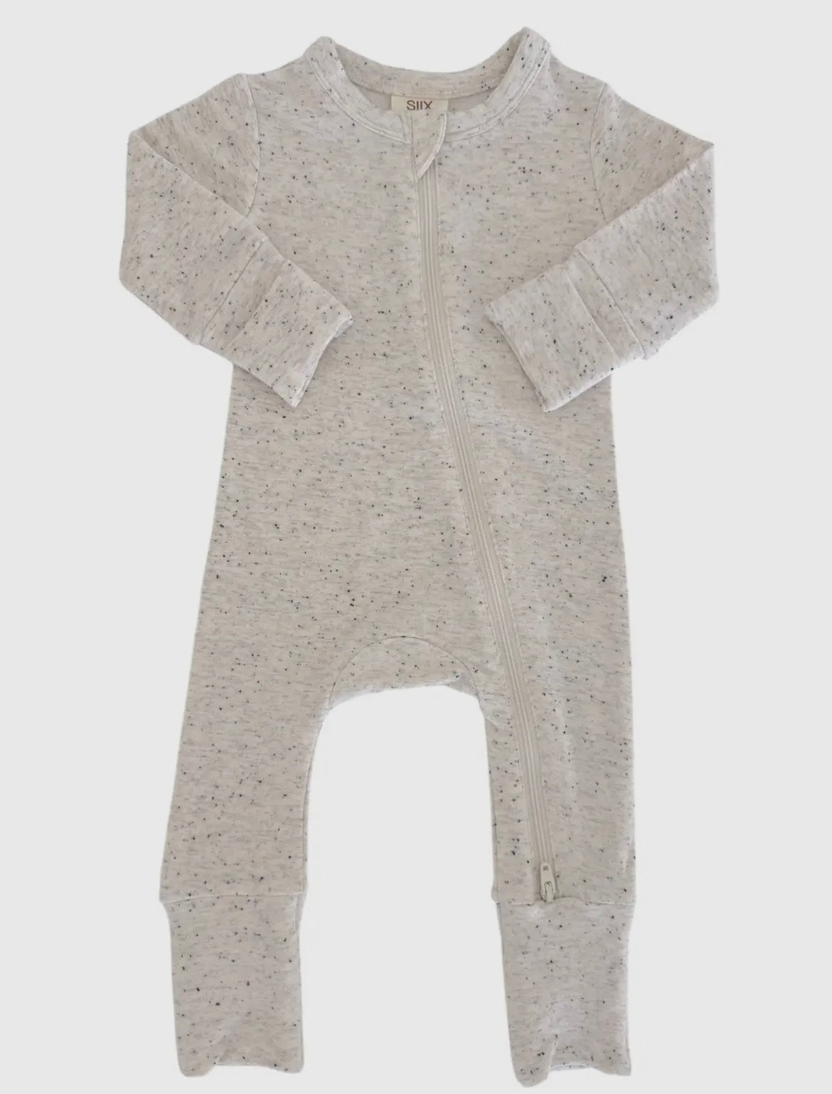 Dove Speckle 2-Way Zip Romper