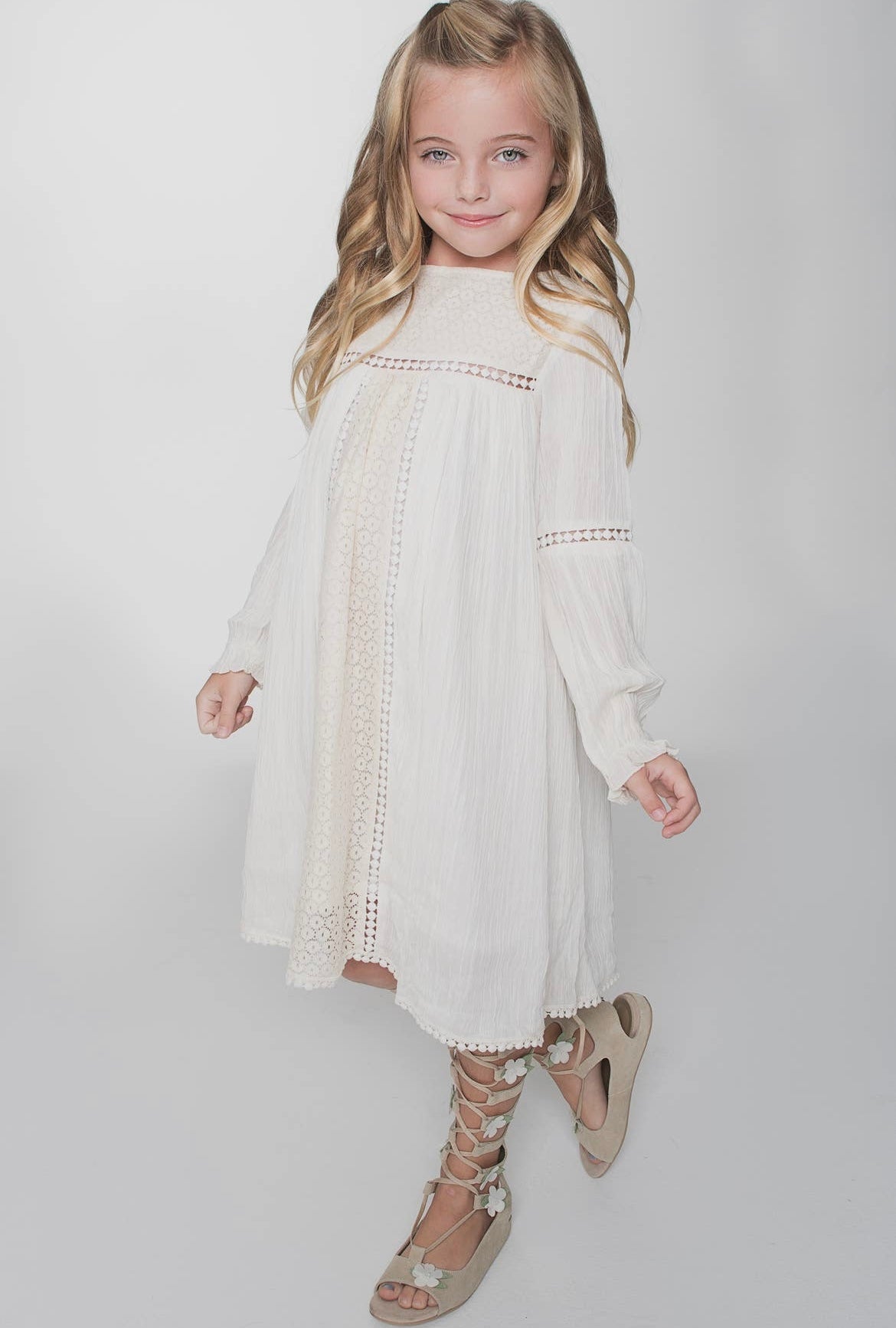 Baby Girl Cream Lace Dress