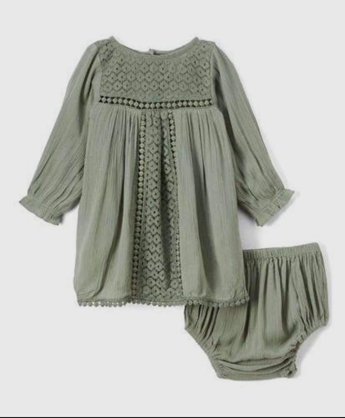 Baby Girl Sea Foam Green Lace Dress Lullaby Little One Baby Girl Sea Foam Green Lace Dress Lullaby Little One
