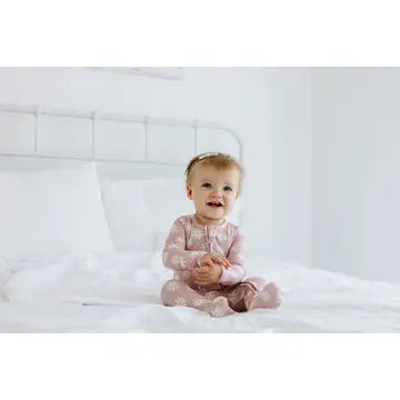 Girl Blossom Zipper Bamboo Footie Sleeper