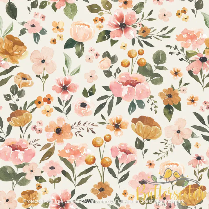 Baby Girl Boho Floral Zipper Bamboo Sleeper