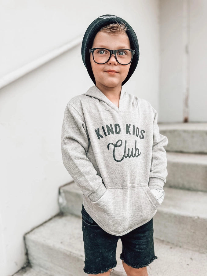 Kind Kids Club Grey Hooded Sweatshirt
