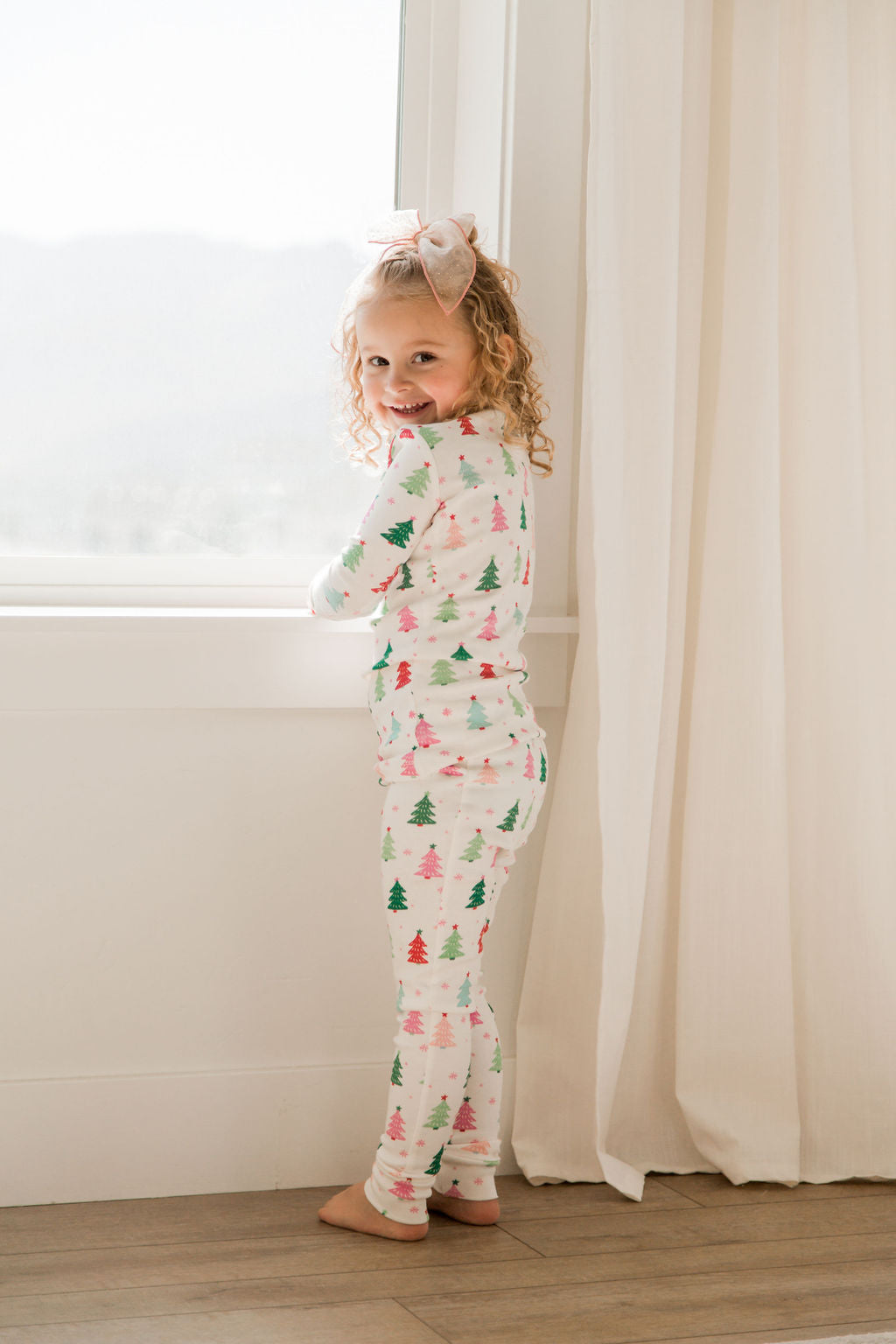 Girl Pink Christmas Tree 2 Piece Set