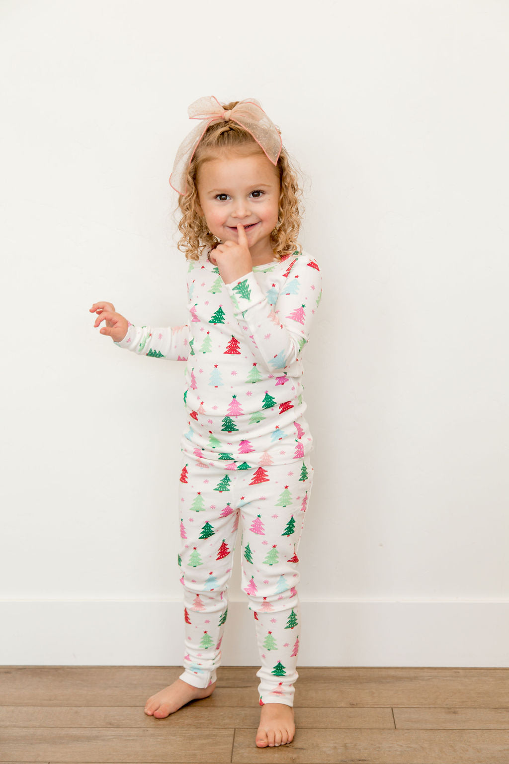 Girl Pink Christmas Tree 2 Piece Set