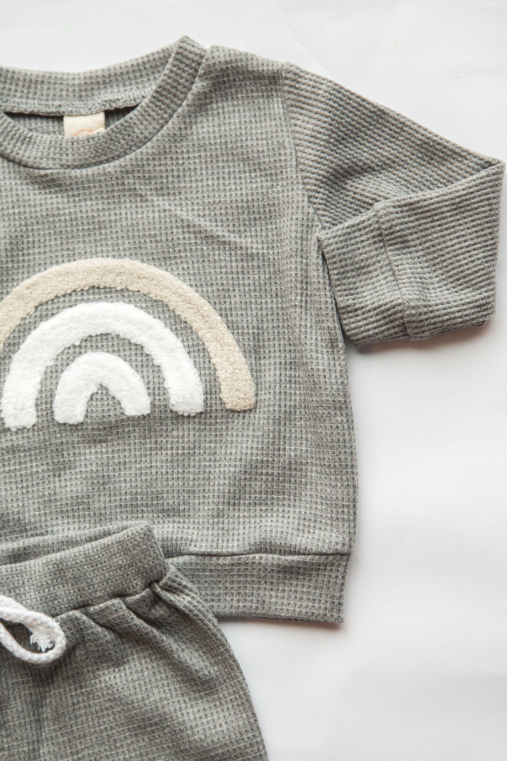 2-Piece Cozy Grey Baby Long Sleeve Sweatshirt and Pant Outfit