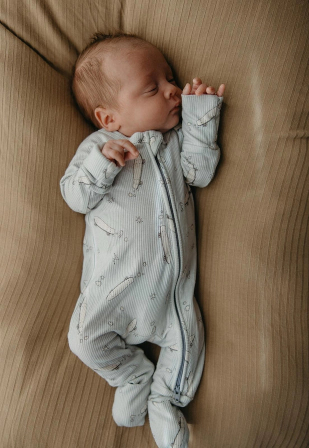 Baby Boy Skater  Zip Pajamas