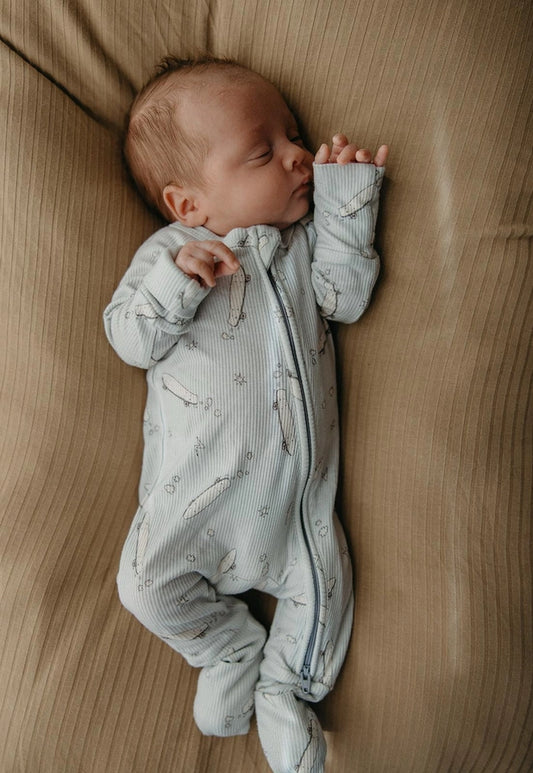 Baby Boy Skater  Zip Pajamas