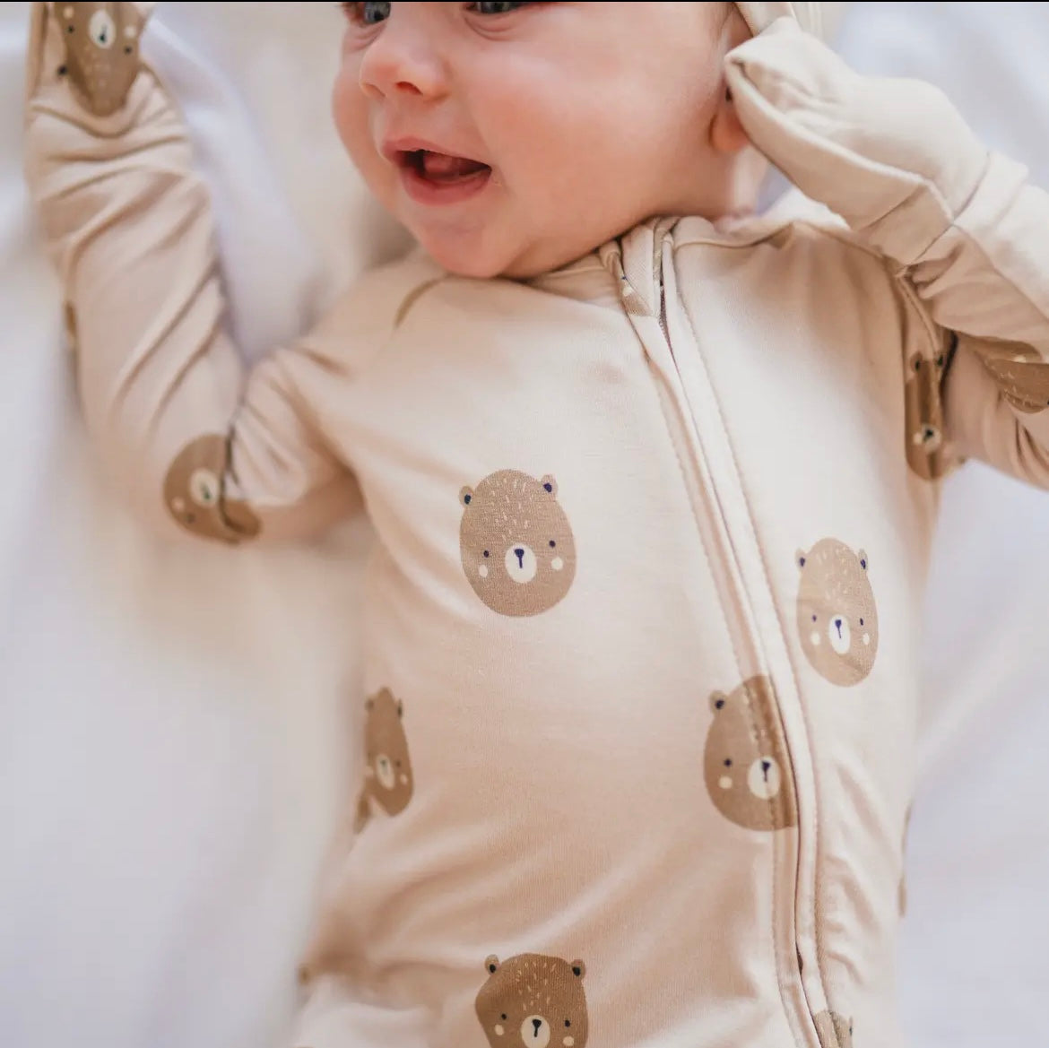 Teddy Bamboo 2-Way Zipper Romper