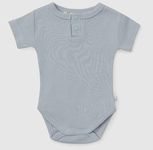 Baby Blue Ribbed Bodysuit