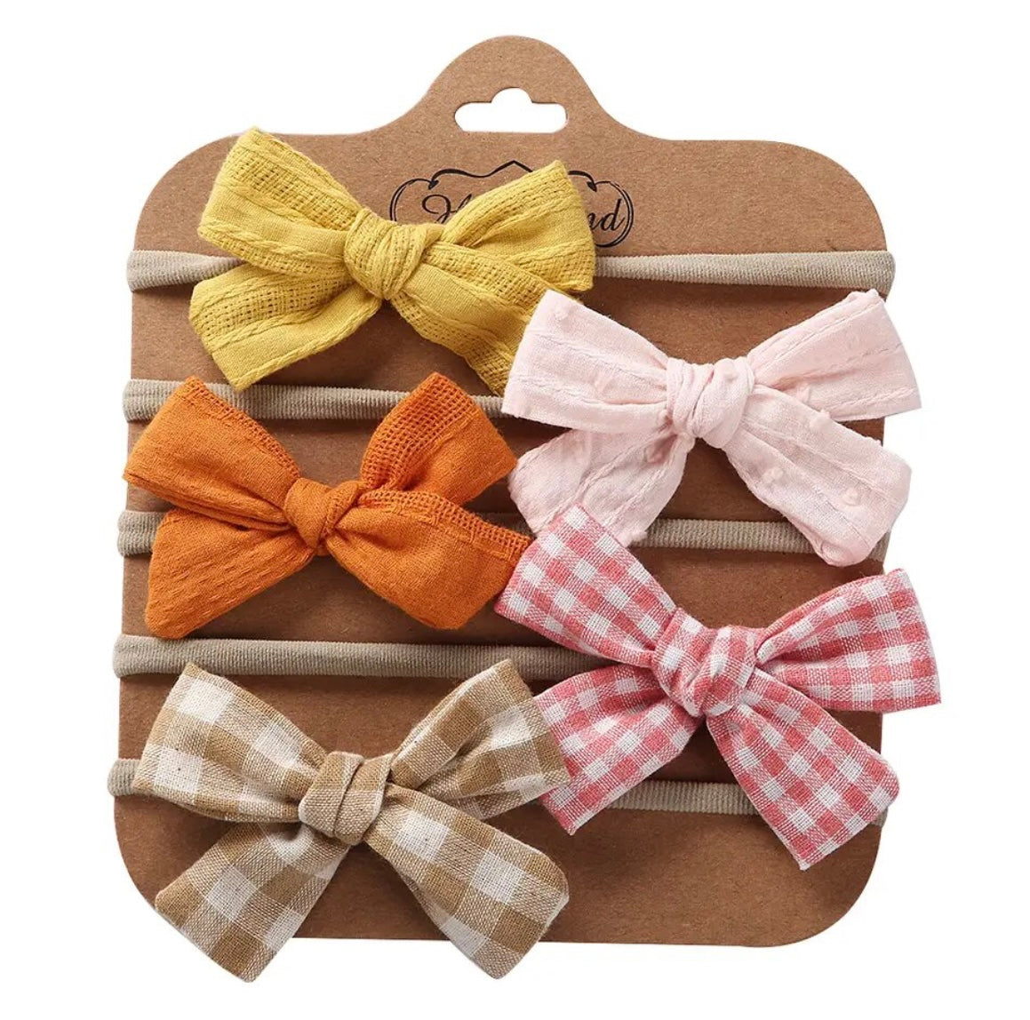 5 Piece Girl Headband Bows