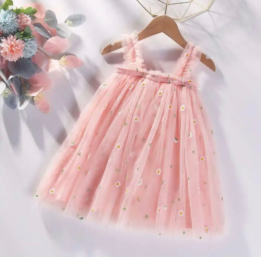 Pink TuTu Strap Dress