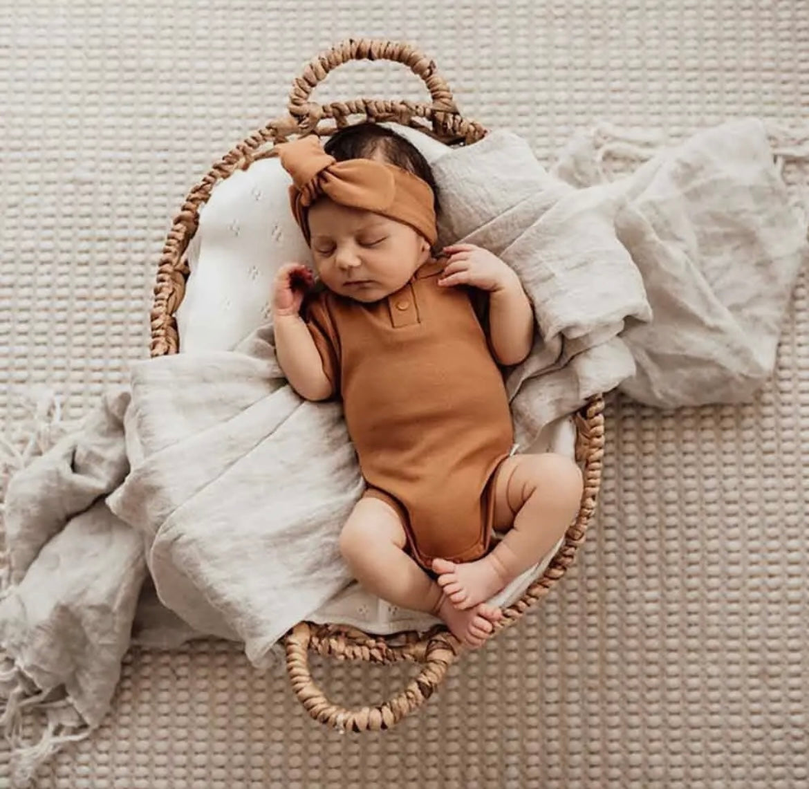 Rust Ribbed Bodysuit