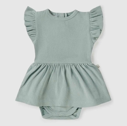 Sage Green Bodysuit Dress