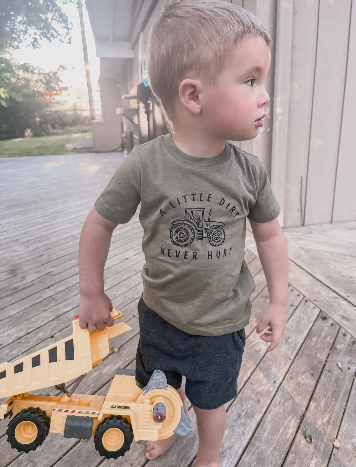 Army Green Tractor T-Shirt