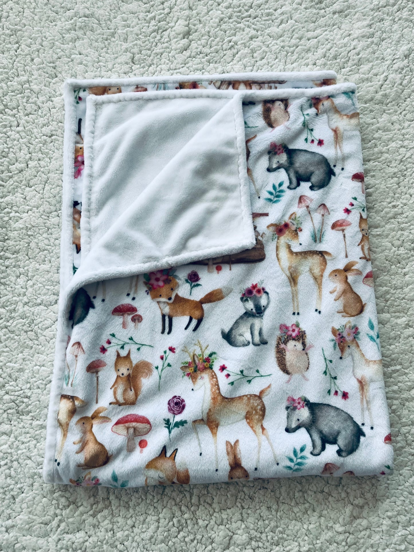 Minky Double sided Baby Blankets