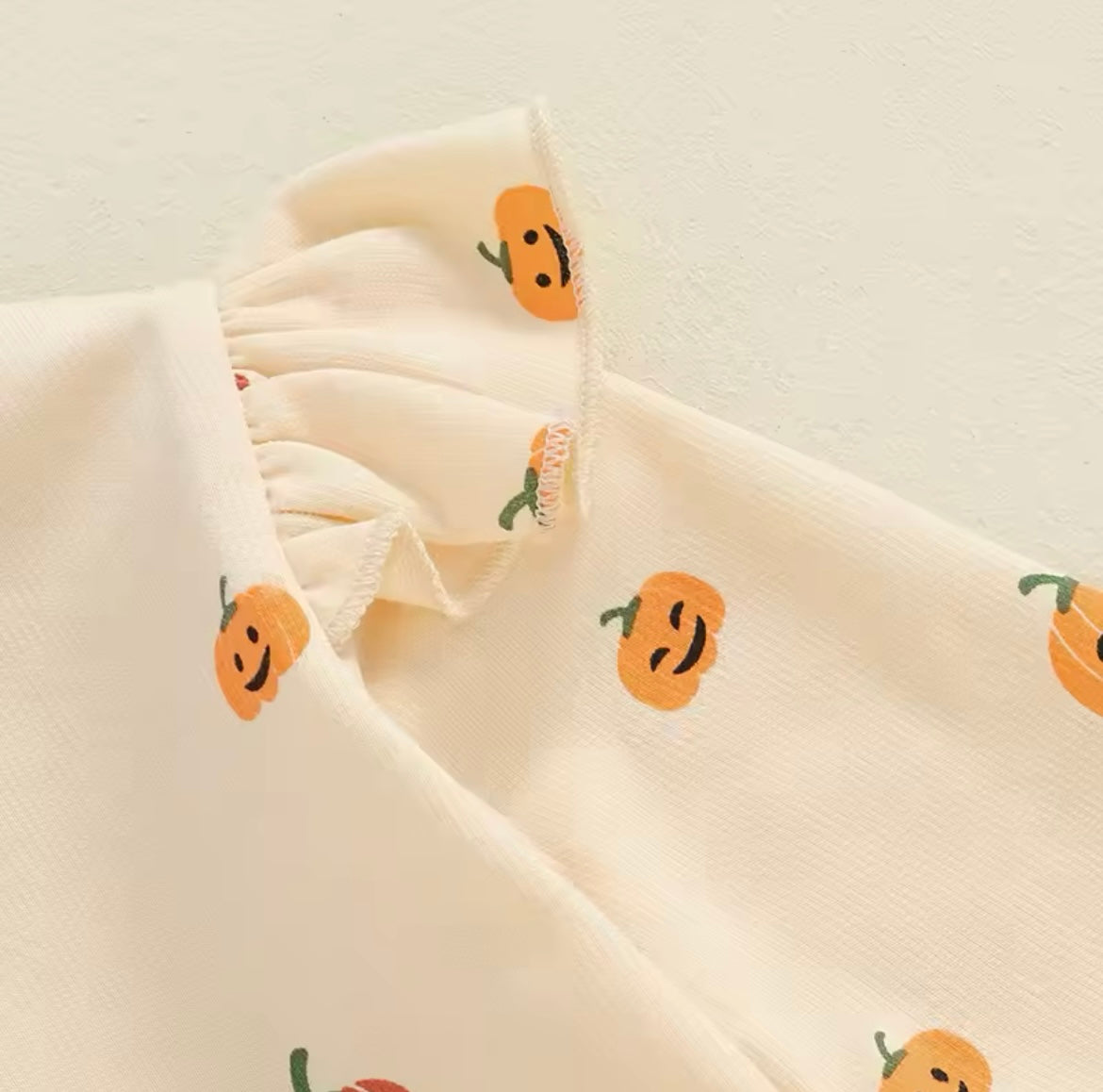 Fall Cream Pumpkin Sweatshirt Set