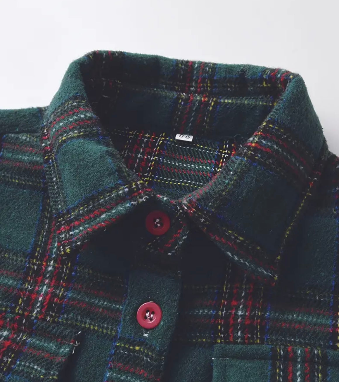 Boys Hunter Green Plaid Jacket