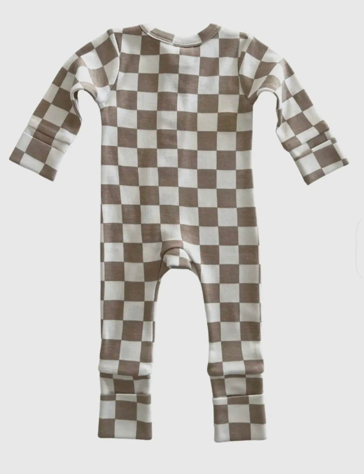 Checkerboard Zip Romper