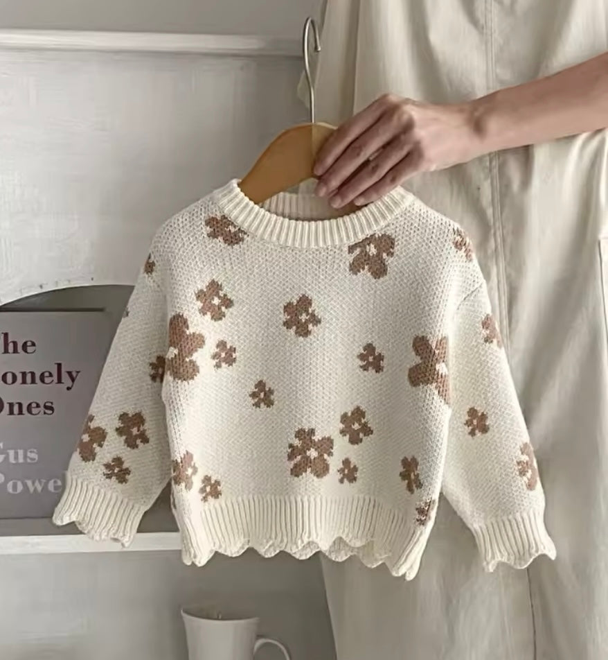 Baby Girl Flower Sweater