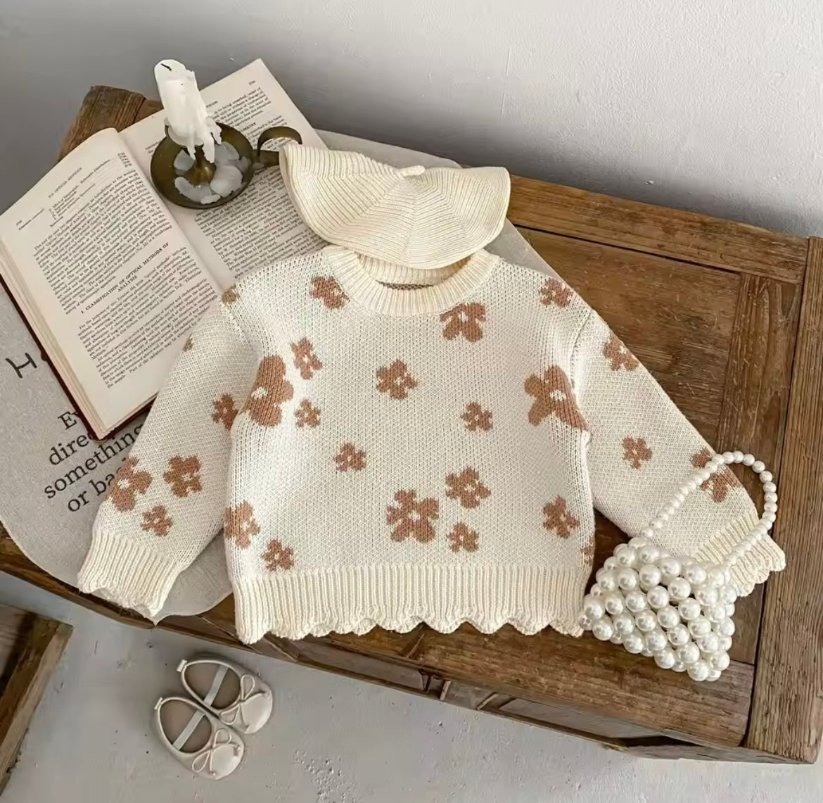 Baby Girl Flower Sweater