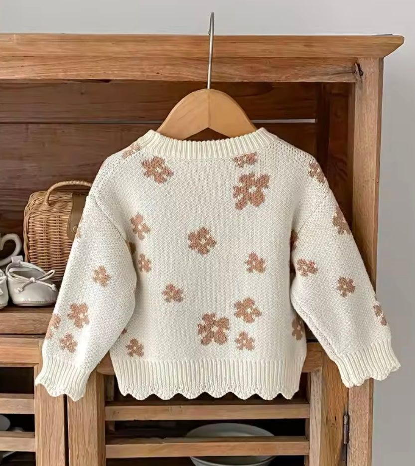 Baby Girl Flower Sweater