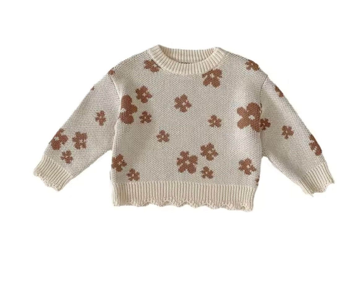 Baby Girl Flower Sweater