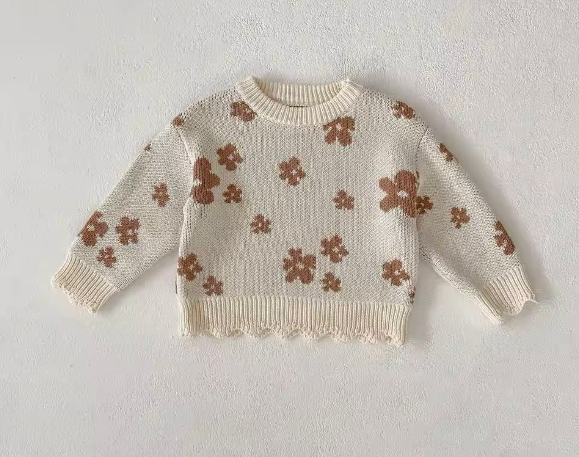 Baby Girl Flower Sweater