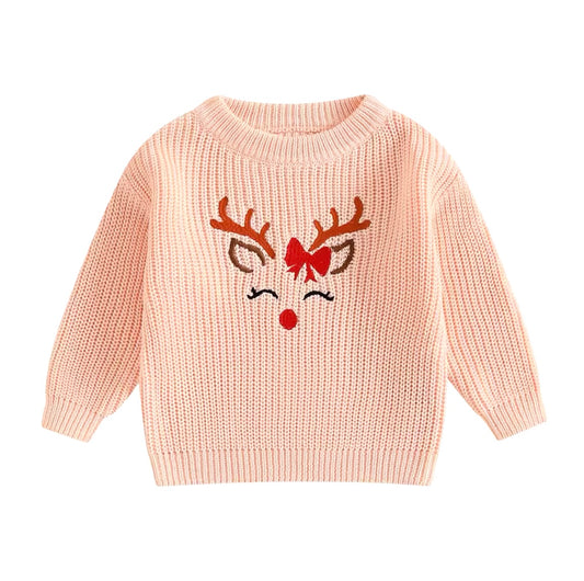 Christmas Baby Knit Reindeer Sweater