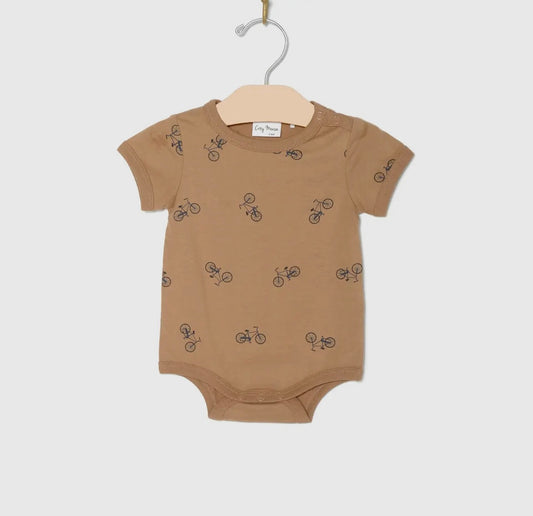 Baby Boy Rust Bikes Bodysuit