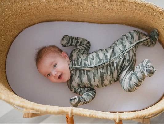 Baby Boy Bamboo Camo Zipper Sleeper