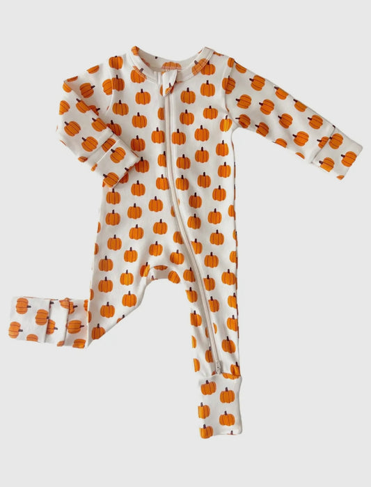 Pumpkin 2 Way Zip Romper