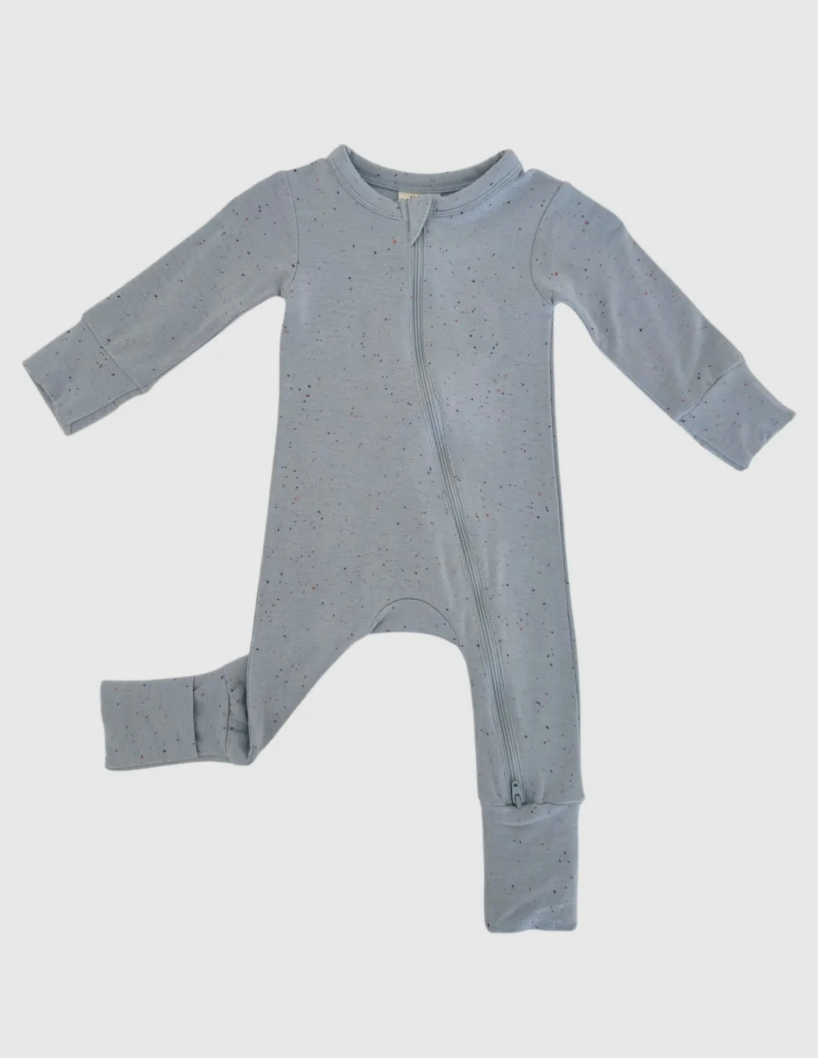 Blue Speckled 2-Way Zip Romper