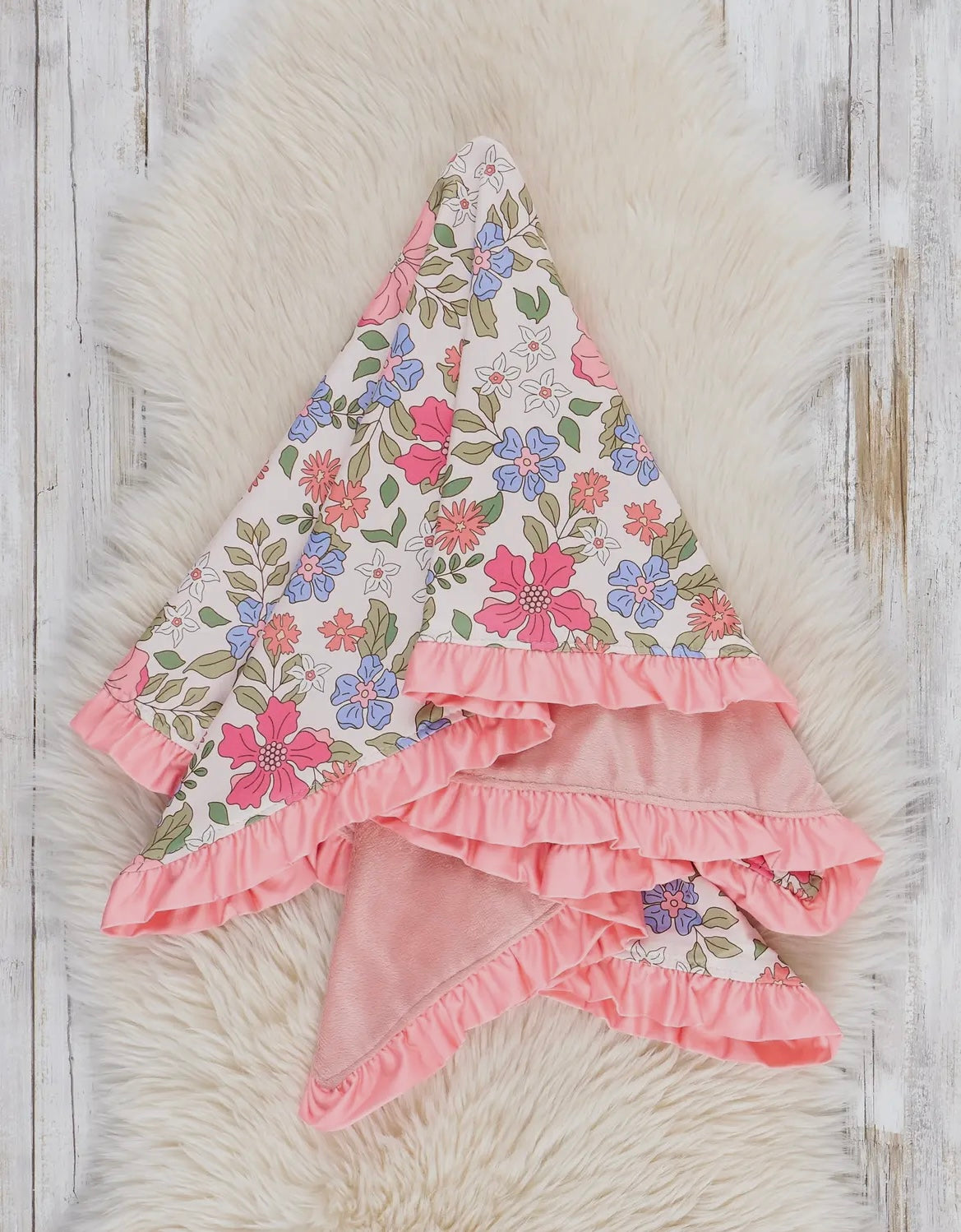 2 sided Minky & Cotton Baby Blanket