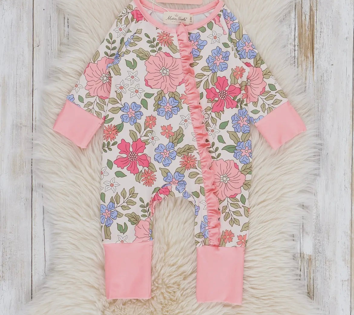 Girl Petal Dreams Ruffle Sleeper Pajamas