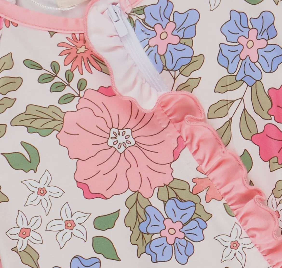 Girl Petal Dreams Ruffle Sleeper Pajamas