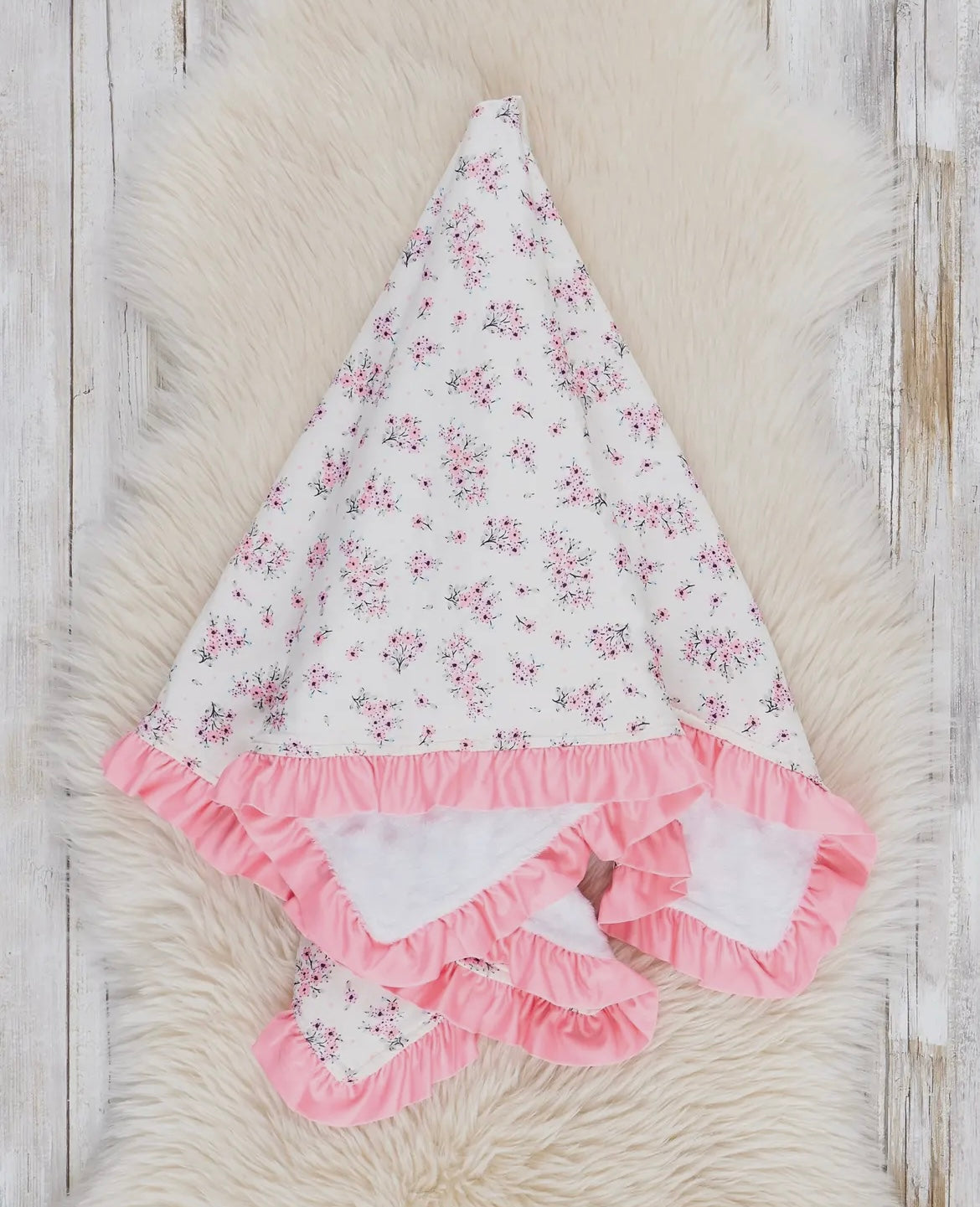 2 sided Minky & Cotton Baby Blanket