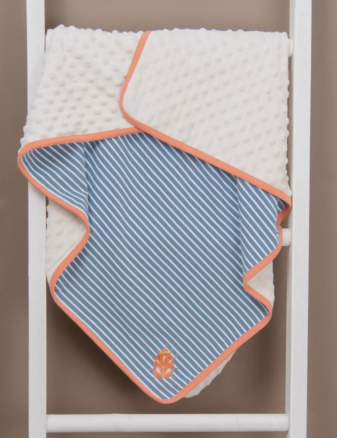 2 sided Minky & Cotton Baby Blanket