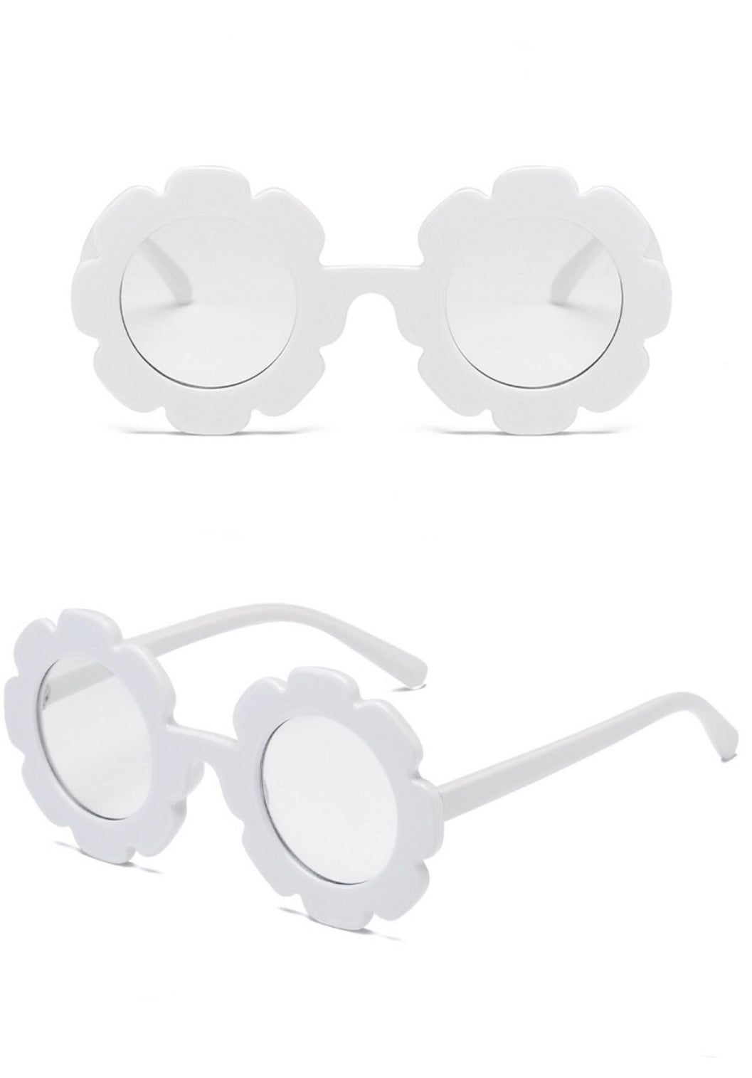 Baby/Toddler White Flower Sunglasses, Baby Girl