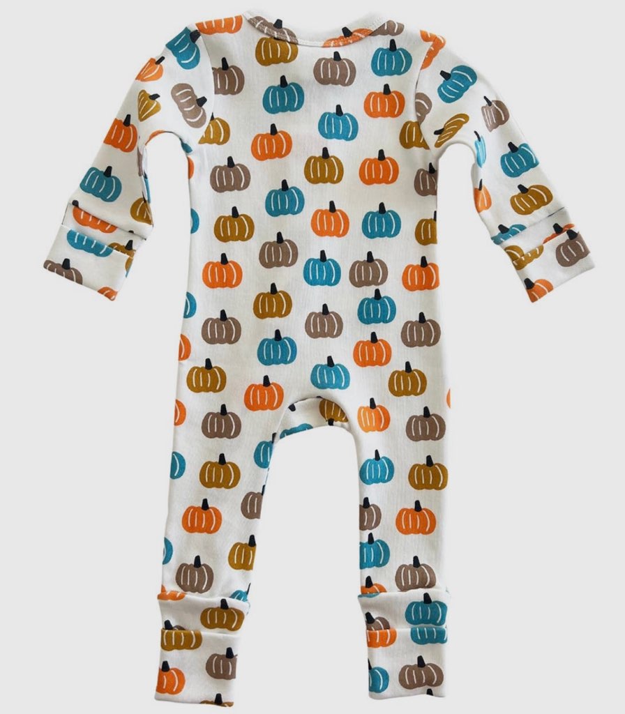 Pumpkin Patch Zip Romper and Footie