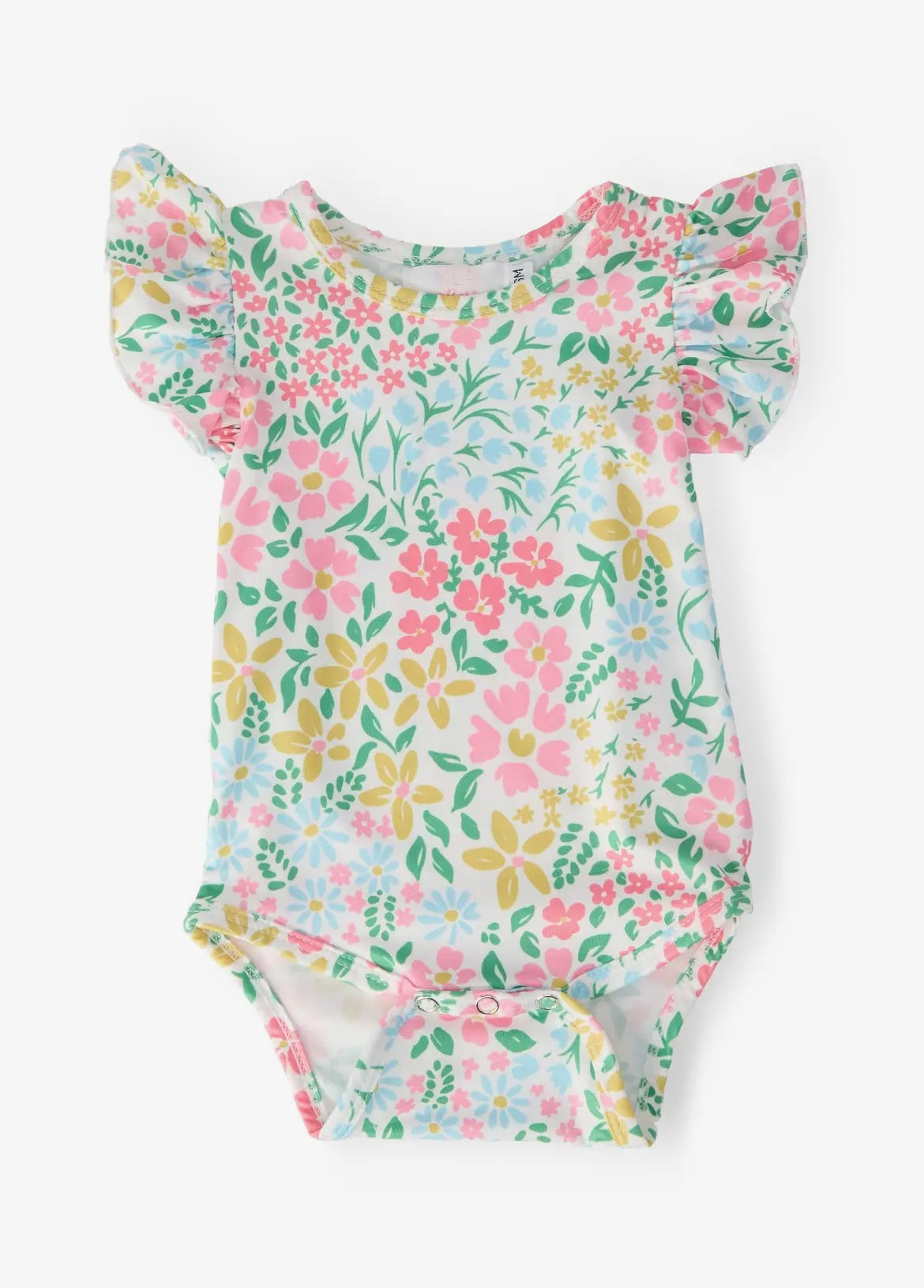Baby Girl Daffodils Flutter Sleeve Bodysuit