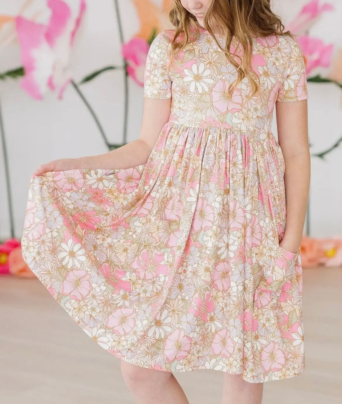 Girl Buttercup Pocket Twirl Dress