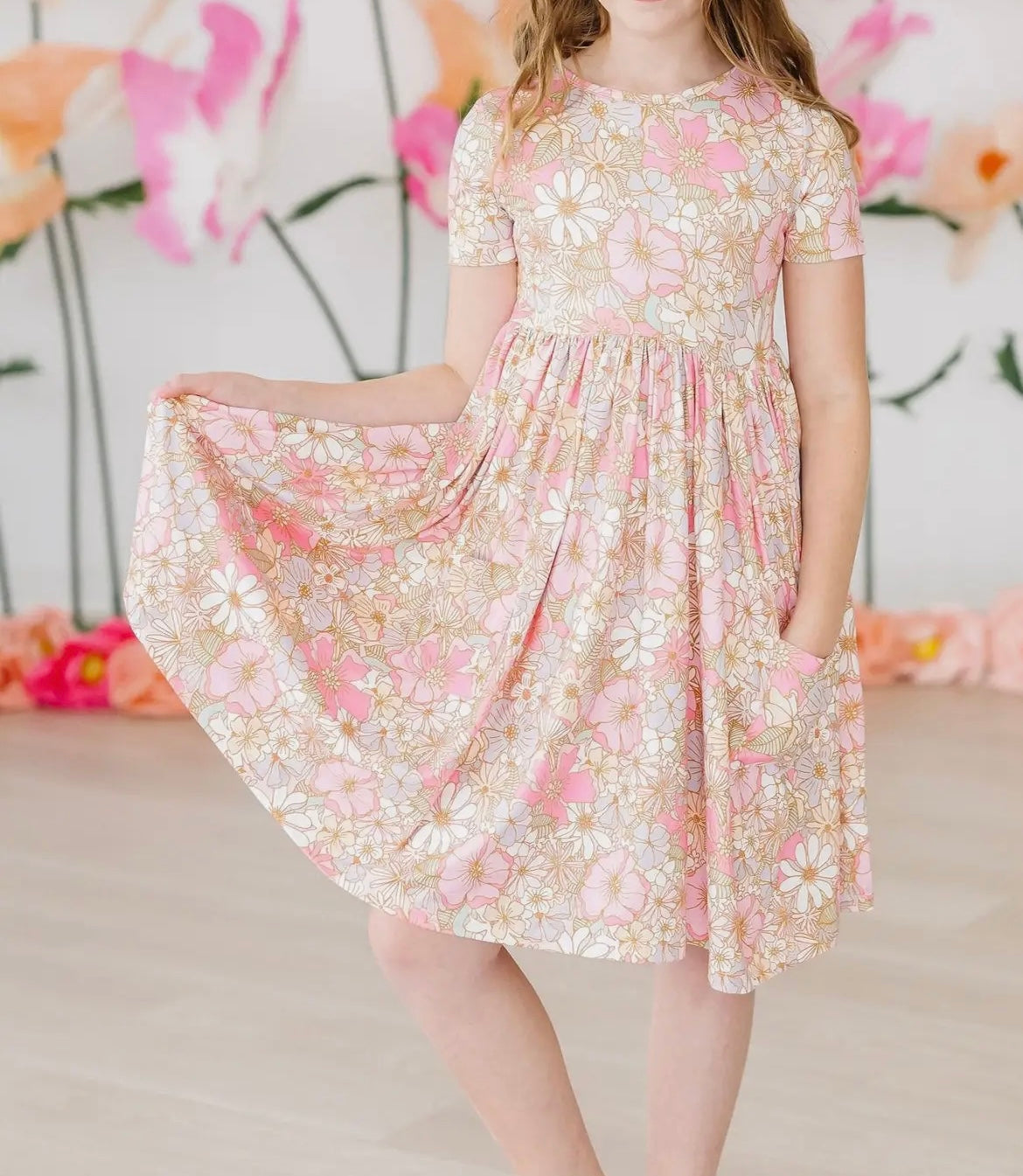 Girl Buttercup Pocket Twirl Dress