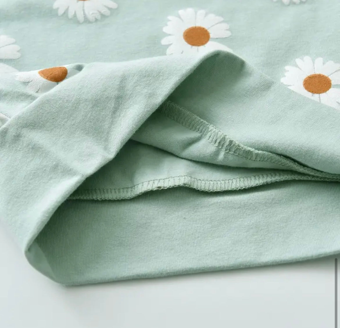 Mint Daisy Sweatshirt & Pant set/matching Headband